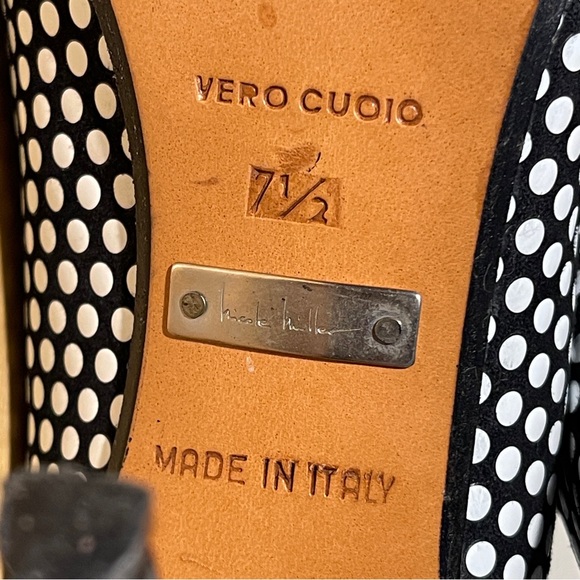 Nicole Miller couture Polka Dot Ankle Boots - Black and White - Picture 12 of 13